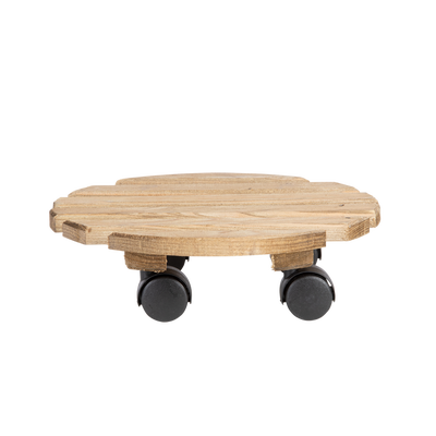 Carro Porta Macetas Madera Redondo